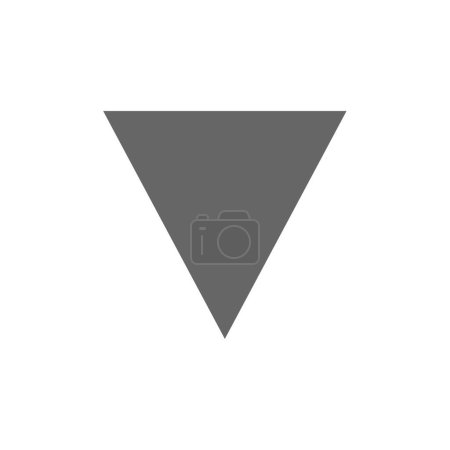 Ilustración de Triángulo gris icono vector ilustración - Imagen libre de derechos