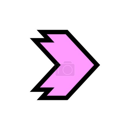 Illustration for Vector illustration of pink arrow icon - Royalty Free Image
