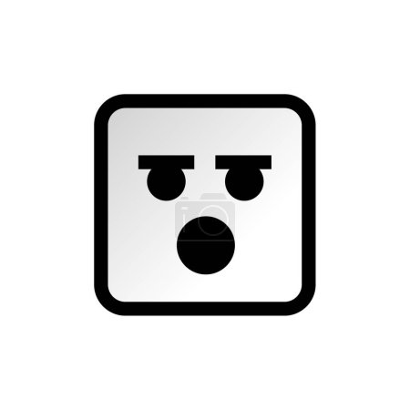 Illustration for Angry face icon vector illustration - Royalty Free Image