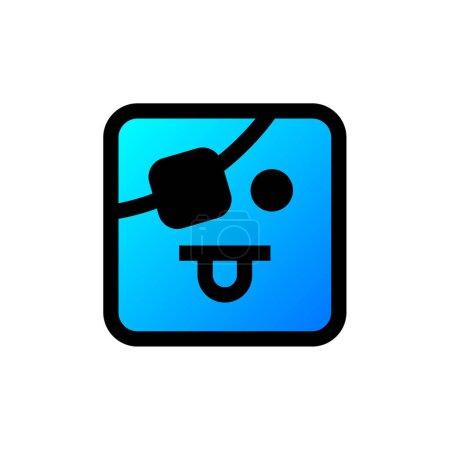 Illustration for Happy smile emoji icon - Royalty Free Image