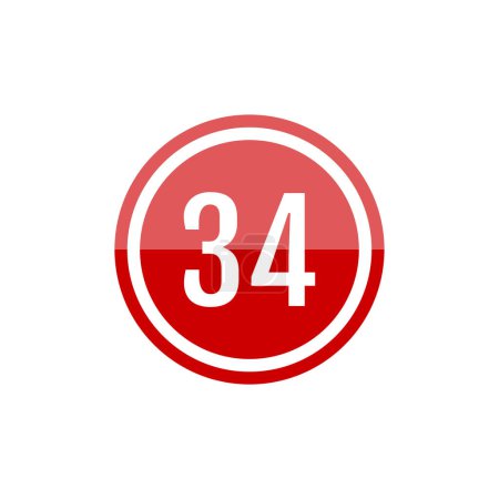 Téléchargez les illustrations : Illustration vectorielle d'un élément de conception de logo moderne de 34 icônes - en licence libre de droit