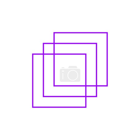 Illustration for Vector illustration of a square frame - Royalty Free Image