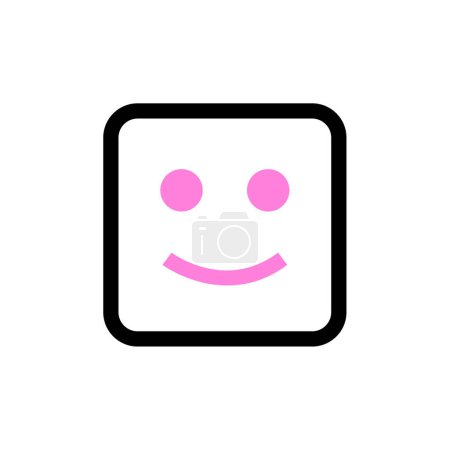 Illustration for Happy face icon vector illustration - Royalty Free Image