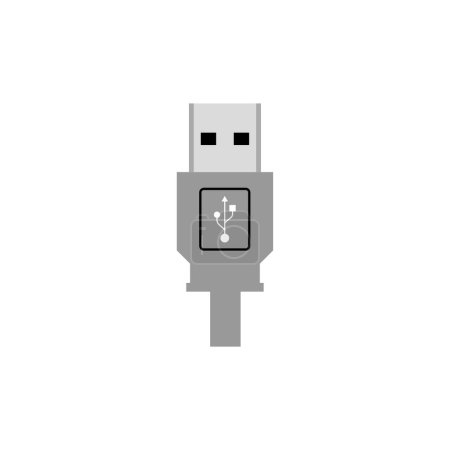 Illustration for Isolated usb cable icon. vector illustration design - Royalty Free Image