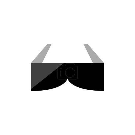 Illustration for 3d glasses vector icon on white background - Royalty Free Image