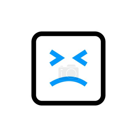 Illustration for Emoji thin line icon, vector illustration - Royalty Free Image