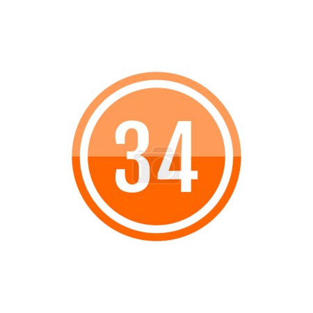 Illustration for Vector illustration of a modern 34-icon logo design element - Royalty Free Image