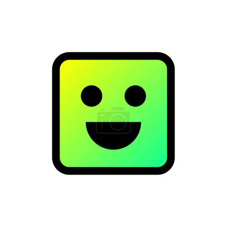 Illustration for Emoji Square Round , vector illustration - Royalty Free Image