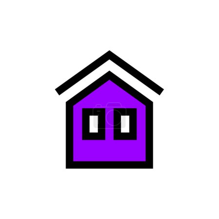 Téléchargez les illustrations : Icône immobilière, illustration vectorielle - en licence libre de droit