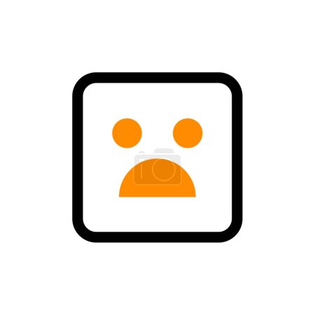 Ilustración de Emoji Square Round, ilustración vectorial - Imagen libre de derechos