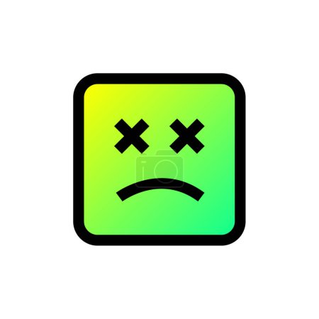Illustration for Emoji Square Round Bold, vector illustration - Royalty Free Image