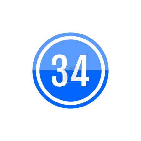 Illustration for Vector illustration of a modern 34-icon logo design element - Royalty Free Image