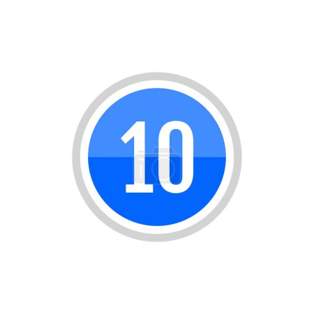 Illustration for Vector logo design of number round 10 - Royalty Free Image