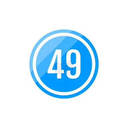 Téléchargez les illustrations : Logo vectoriel dessin du numéro rond 49 - en licence libre de droit