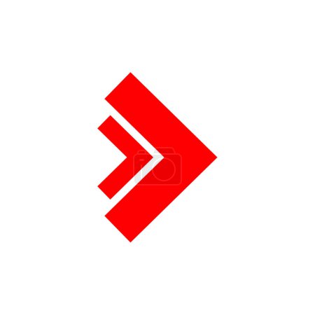 Illustration for Letter v simple geometric logo vector - Royalty Free Image