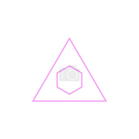 Téléchargez les illustrations : Icône triangle, illustration vectorielle - en licence libre de droit