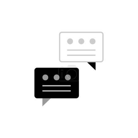 Téléchargez les illustrations : Conversation chat icône vectoriel illustration. - en licence libre de droit