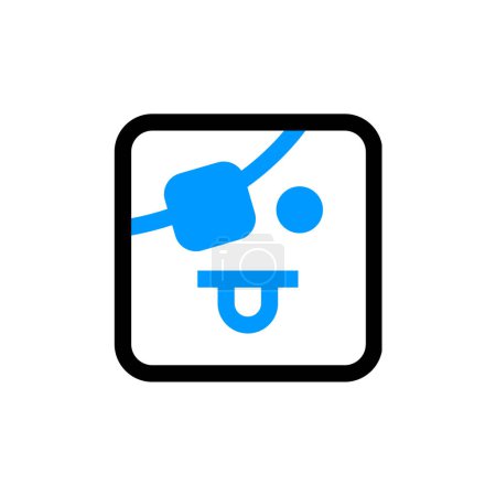 Téléchargez les illustrations : Emoji Square Round Bold, illustration vectorielle - en licence libre de droit