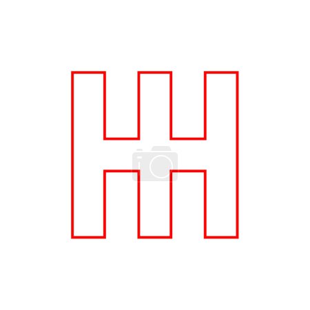 Téléchargez les illustrations : Lettre H logo icône conception des éléments de modèle - en licence libre de droit