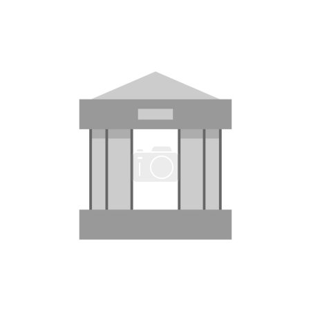 Ilustración de Banca icono de color plano, ilustración vectorial - Imagen libre de derechos