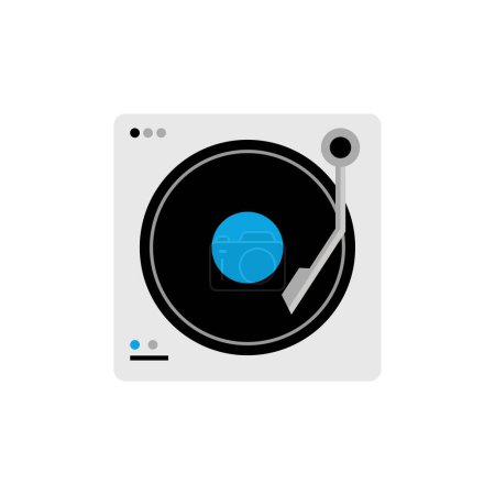 Ilustración de Icono del reproductor de música. ilustración plana del icono del vector para el diseño web - Imagen libre de derechos