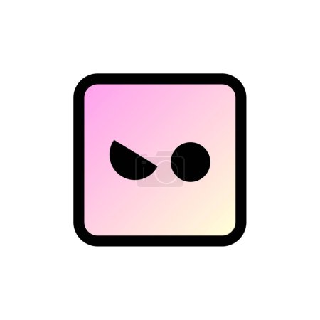 Téléchargez les illustrations : Icône carré Emoji, illustration vectorielle - en licence libre de droit