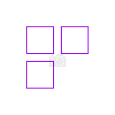 Ilustración de Conjunto simple de marcos en blanco. ilustración vectorial. - Imagen libre de derechos
