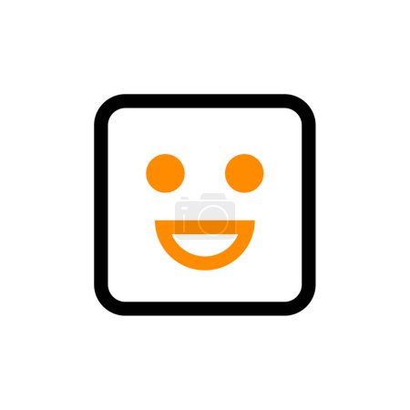 Illustration for Emoji square icon, vector illustration design - Royalty Free Image