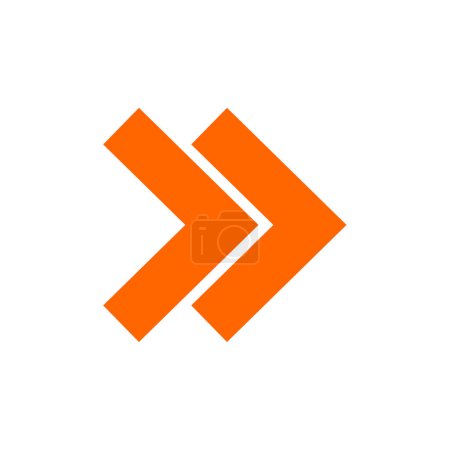 Illustration for Letter v simple geometric arrow vector symbol - Royalty Free Image