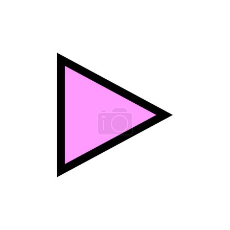 Ilustración de Ilustración vectorial del icono de flecha aislado sobre fondo blanco - Imagen libre de derechos