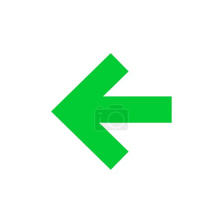 Ilustración de Ilustración vectorial del icono de flecha aislado sobre fondo blanco - Imagen libre de derechos