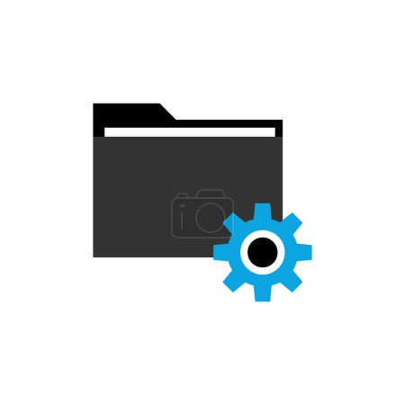 Illustration for Folder icon. vector icon illustration - Royalty Free Image