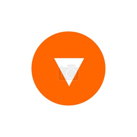 Ilustración de Letra v triángulo logo vector - Imagen libre de derechos
