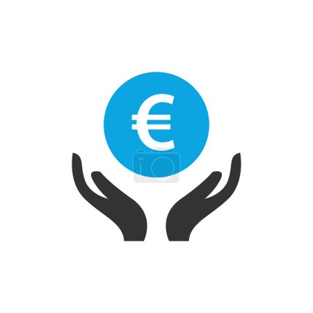 Illustration for Euro sign icon concept vector illustration - Royalty Free Image