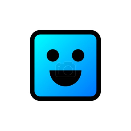 Téléchargez les illustrations : Emoji glyphe icône plate, ilustration vectorielle - en licence libre de droit