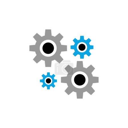 Illustration for Settings gear icon concept vector illustration - Royalty Free Image