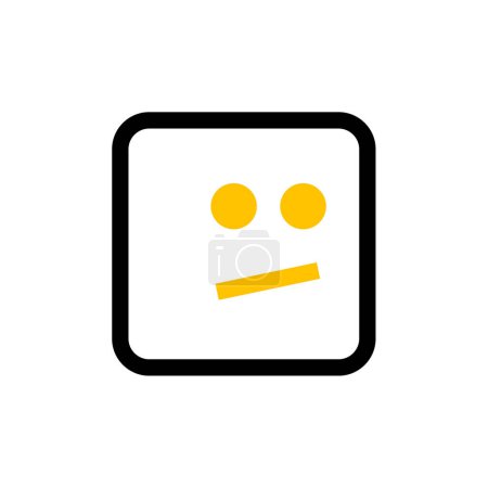 Ilustración de Icono plano glifo emoji, ilustración vectorial - Imagen libre de derechos