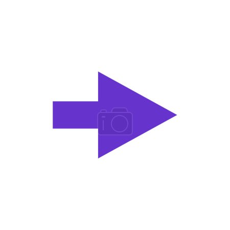 Ilustración de Flecha icono simple, ilustración vectorial - Imagen libre de derechos