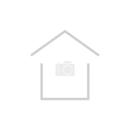 Téléchargez les illustrations : Icône immobilière illustration vectorielle - en licence libre de droit