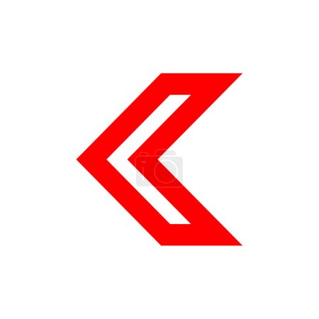 Ilustración de Flecha icono simple, ilustración vectorial - Imagen libre de derechos