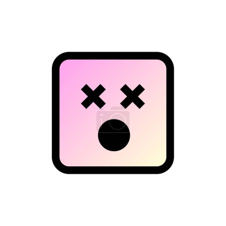 Illustration for Emoji glyph flat icon, vector ilustration - Royalty Free Image