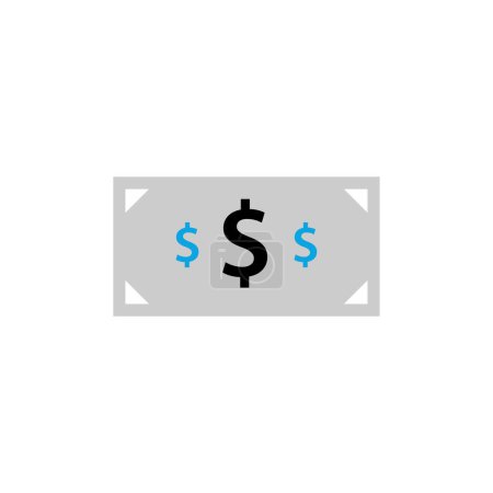Téléchargez les illustrations : Dollar icône signe vectoriel illustration - en licence libre de droit
