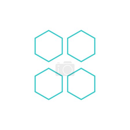 Illustration for Hexagon hexagon vector icon design illustration isolated background - Royalty Free Image