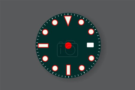 Illustration for 3D Clock design with Dark background - Royalty Free Image