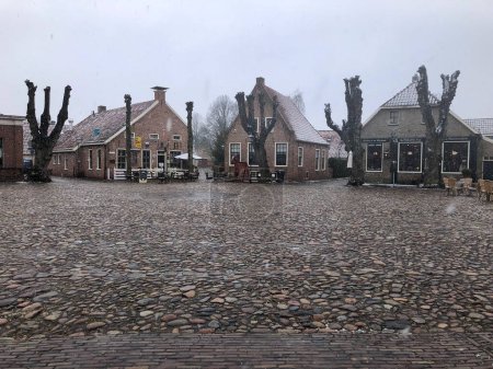 Foto de Ciudad tradicional en invierno en Holanda - Imagen libre de derechos