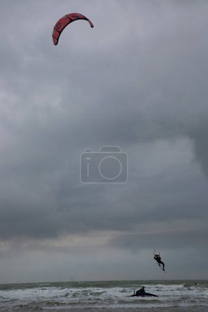 Photo for Man make windsurfing in the sea - Royalty Free Image