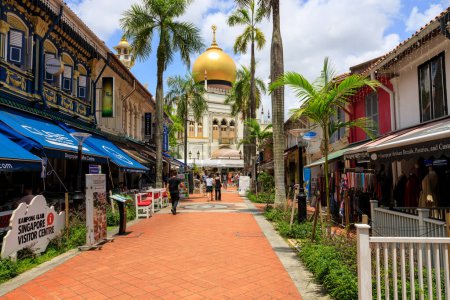 Photo for Singapore - February 24, 2023:Sultan Mosque or Masjid Sultan is a mosque located in Singapore. It was named after Sultan Hussain Shah. In 1975, it was designated a national monument - Royalty Free Image