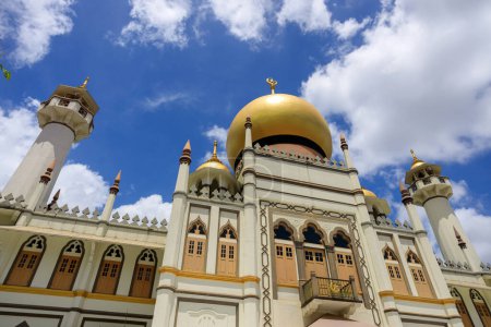 Photo for Sultan Mosque or Masjid Sultan is a mosque located in Singapore. It was named after Sultan Hussain Shah. In 1975, it was designated a national monument - Royalty Free Image