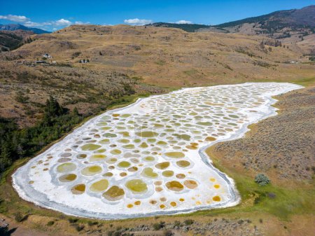 Photo for Spotted Lake is a saline endorheic alkali lake located northwest of Osoyoos in the eastern Similkameen Valley of British Columbia, Canada, - Royalty Free Image