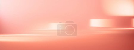 Foto de Hermoso fondo abstracto elegante con hermosos efectos de luz borrosa en movimiento y color de moda Peach Fuzz Color del año 2024. - Imagen libre de derechos